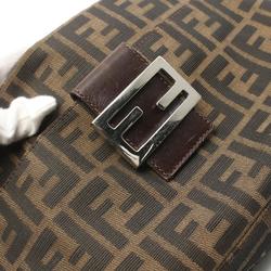 FENDI ZUCCA Shoulder Bag Canvas Leather Women's Brown 26566