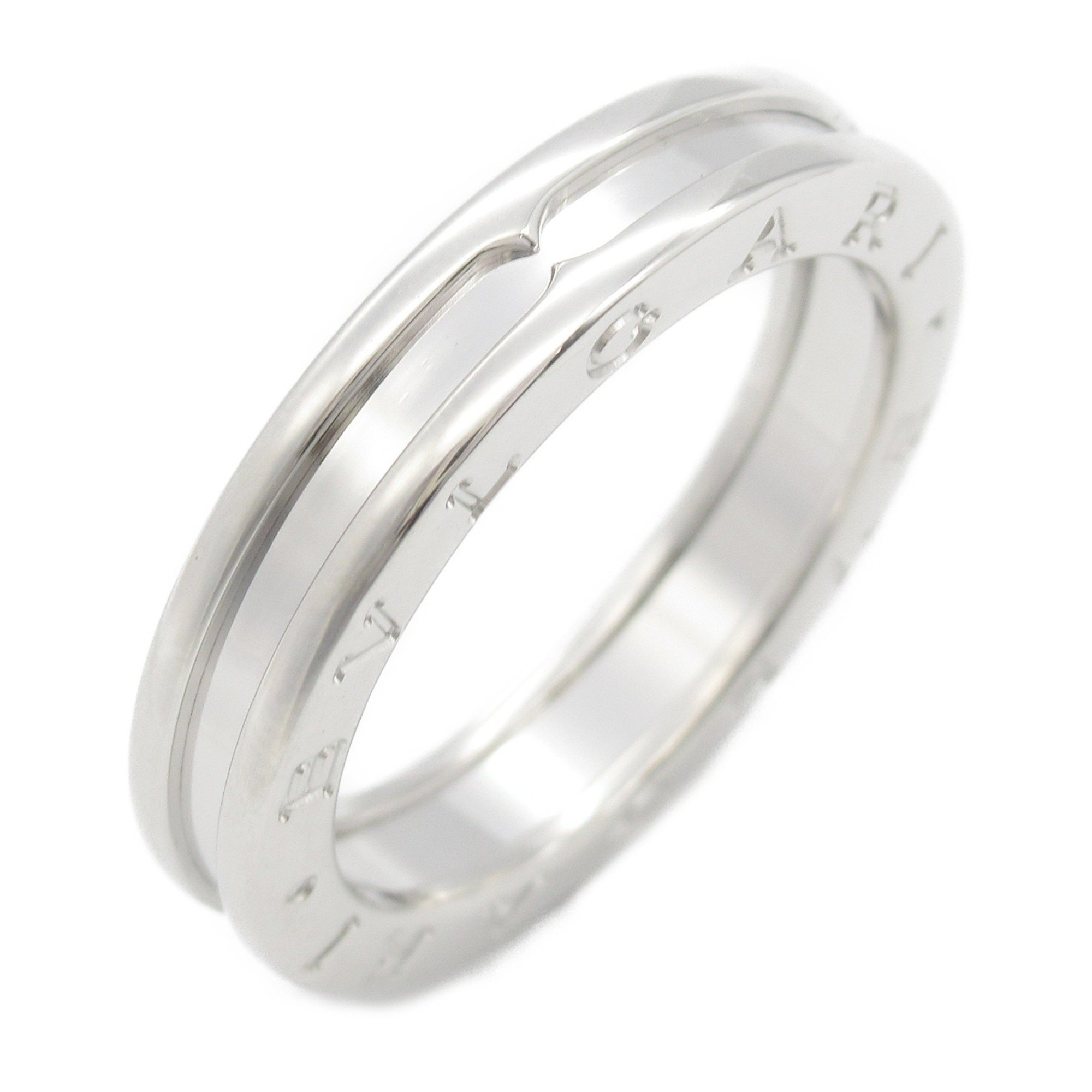 BVLGARI B-zero1 XS Ring, K18WG (White Gold), Men's, Women's, Silver