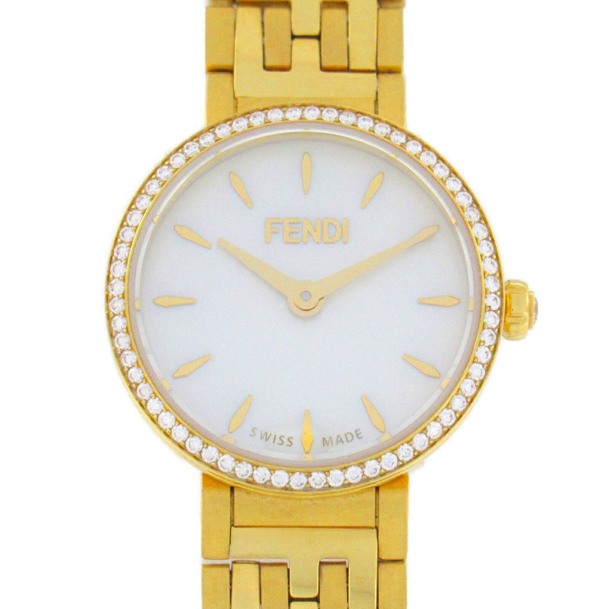 FENDI Forever Watch GP (Gold Plated) Women's White Shell F103400601