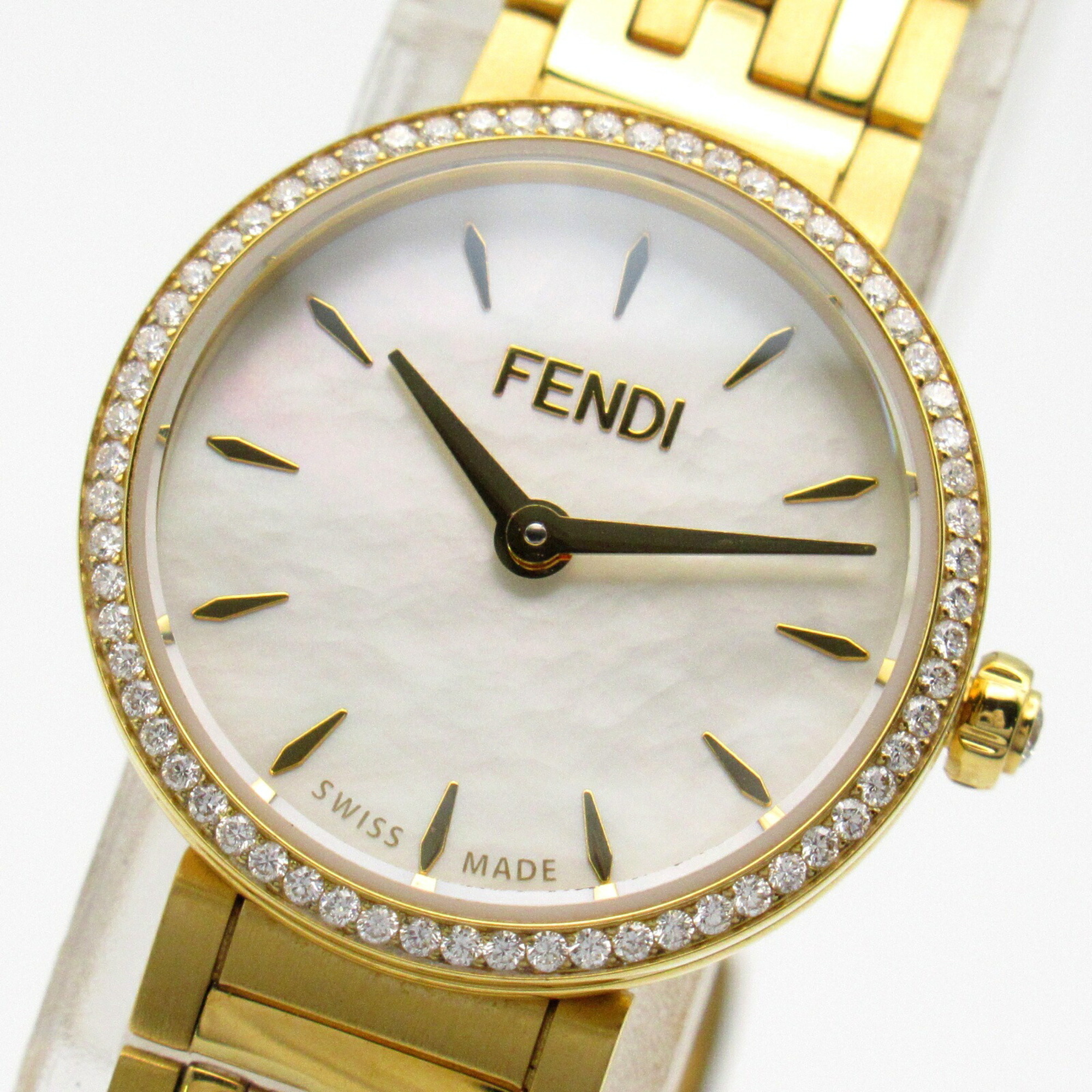 FENDI Forever Watch GP (Gold Plated) Women's White Shell F103400601