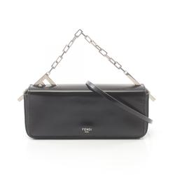 FENDI Firstside Handbag Bag Leather Women's Black 8BS072