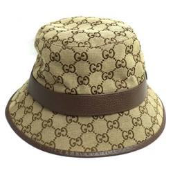 GUCCI GG Canvas Bucket Hat Fedora Beige Brown 576587 4HG62 2564 M Unisex