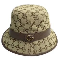 GUCCI GG Canvas Bucket Hat Fedora Beige Brown 576587 4HG62 2564 M Unisex