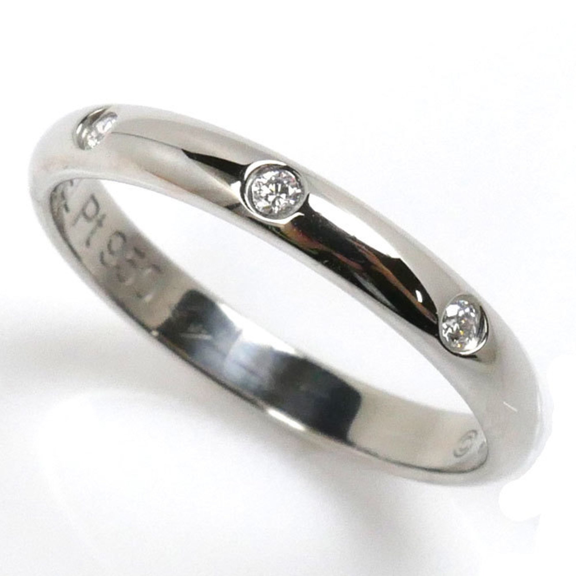 CARTIER Pt950 Platinum 1895 Wedding 3PD Ring B4058349 Diamond Size 9 49 2.8g Women's