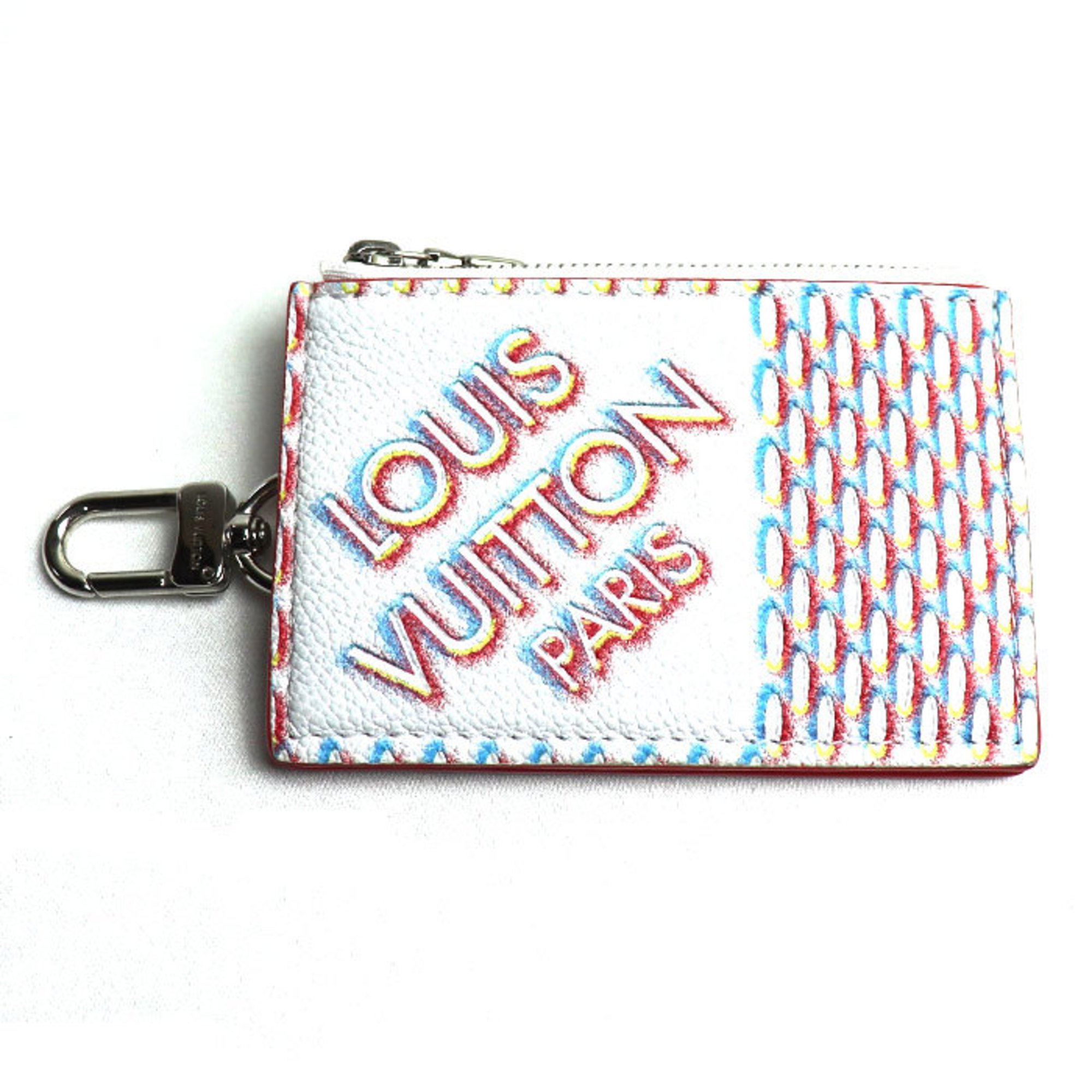 LOUIS VUITTON Louis Vuitton Double Zip Card Holder Coin Case Damier Spray Multicolor M81430 IC Women's