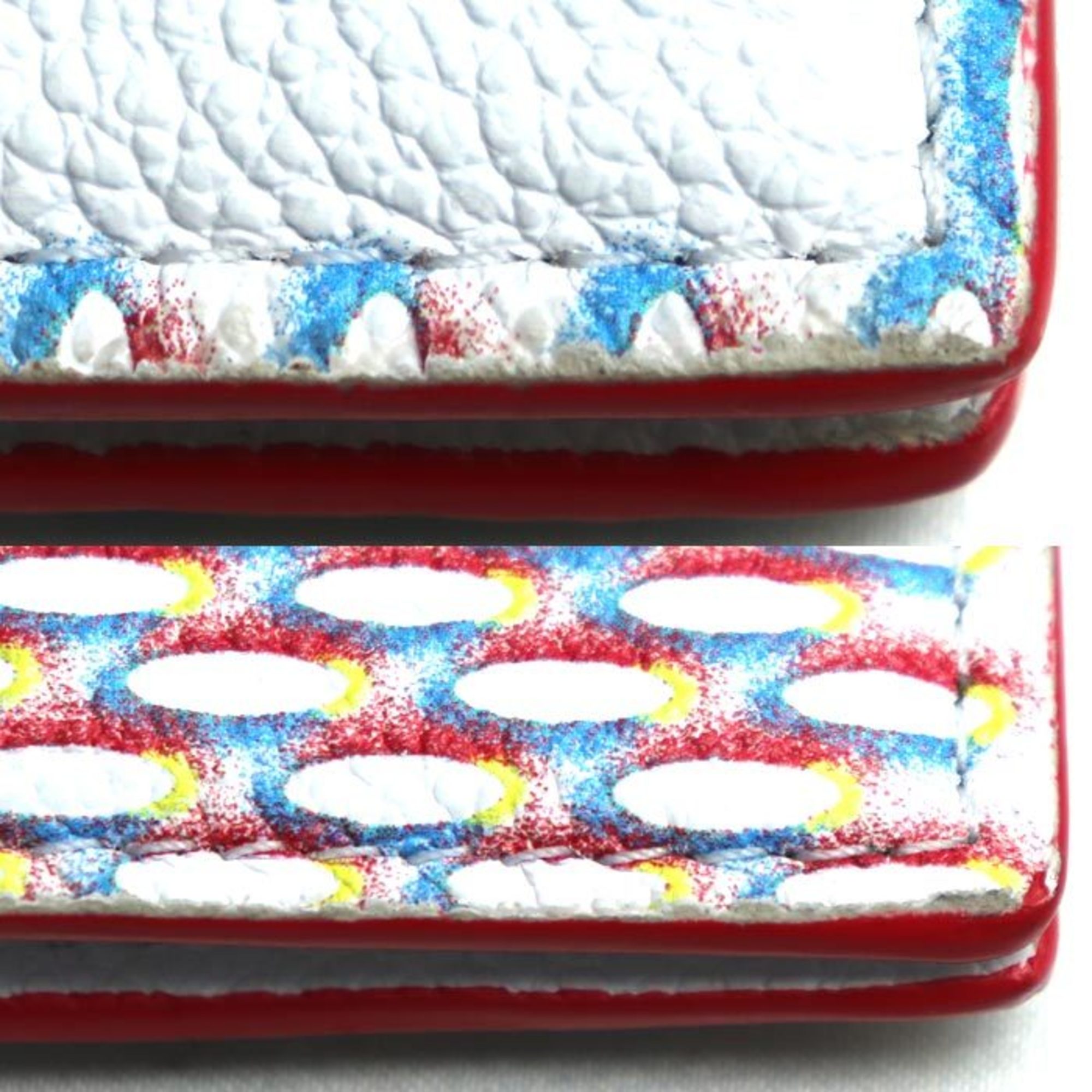 LOUIS VUITTON Louis Vuitton Double Zip Card Holder Coin Case Damier Spray Multicolor M81430 IC Women's