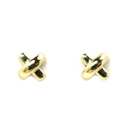 TIFFANY&Co. Tiffany K18YG Yellow Gold Cross Stitch Earrings 1.4g for Women