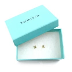 TIFFANY&Co. Tiffany K18YG Yellow Gold Cross Stitch Earrings 1.4g for Women