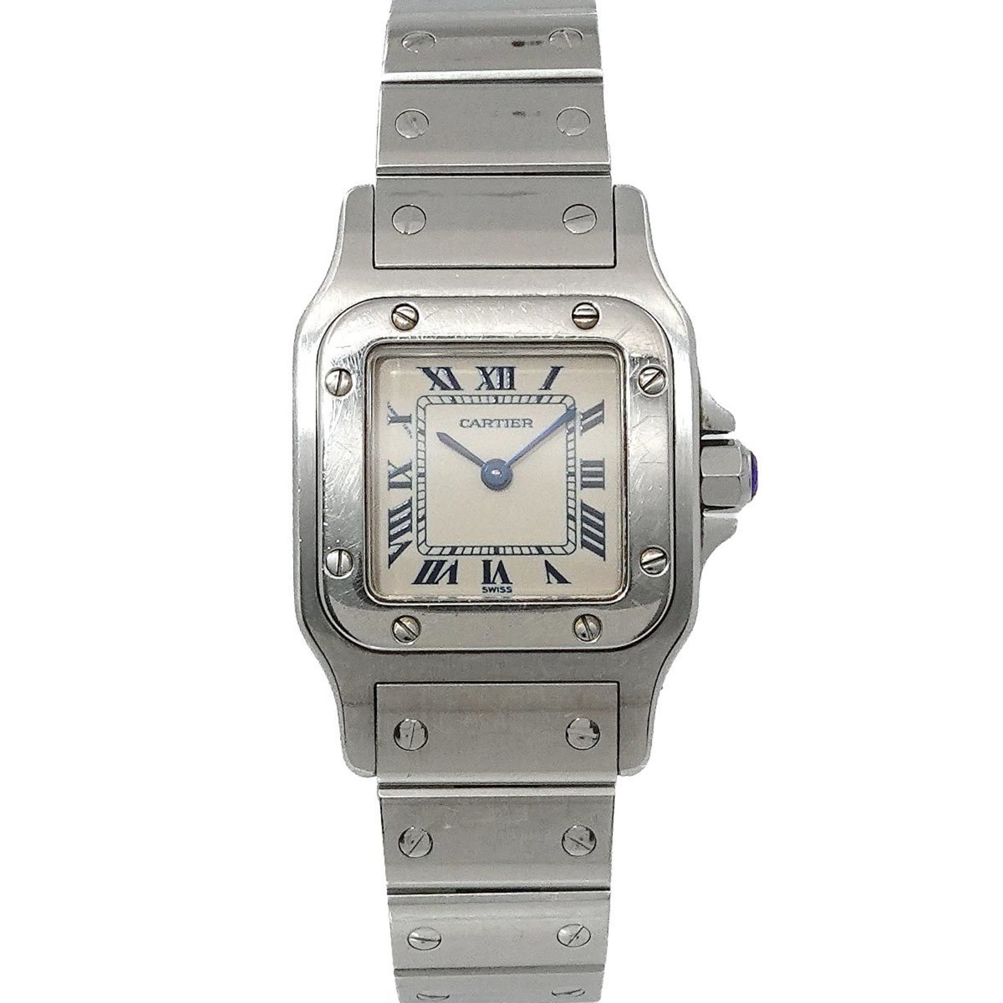 Cartier Santos Galbee SM W20017D6 Women's Watch Ivory Quartz