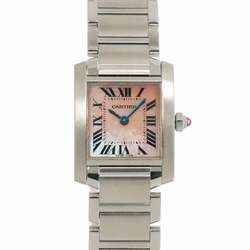 Cartier Tank Francaise SM W51028Q3 Ladies Watch Pink Shell Quartz