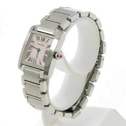 Cartier Tank Francaise SM W51028Q3 Ladies Watch Pink Shell Quartz