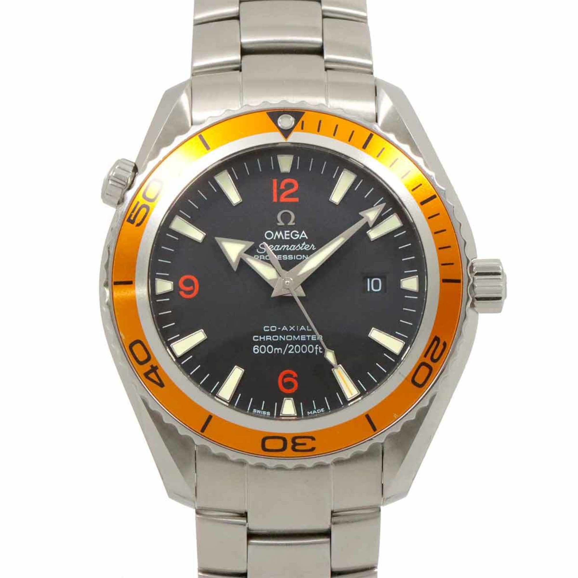 OMEGA Seamaster Planet Ocean Co-Axial Chronometer 600m 2208 50 Men's Watch Date Black Automatic