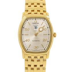 OMEGA De Ville Prestige Jumping Hour 4153 31 Men's Watch Silver K18YG Yellow Gold Solid Automatic Self-Winding