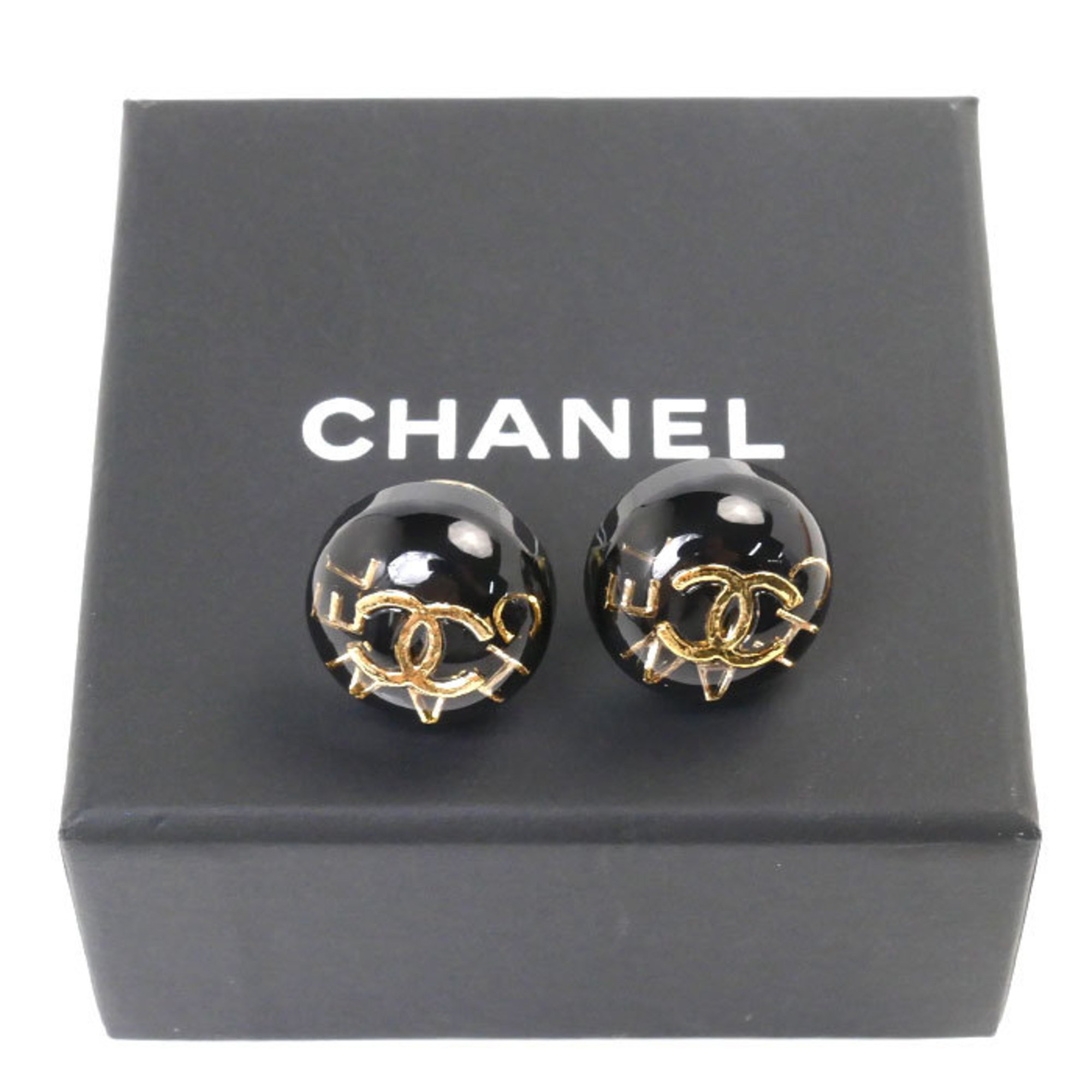 CHANEL Chanel GP Coco Mark Resin Earrings 5.1g for Women