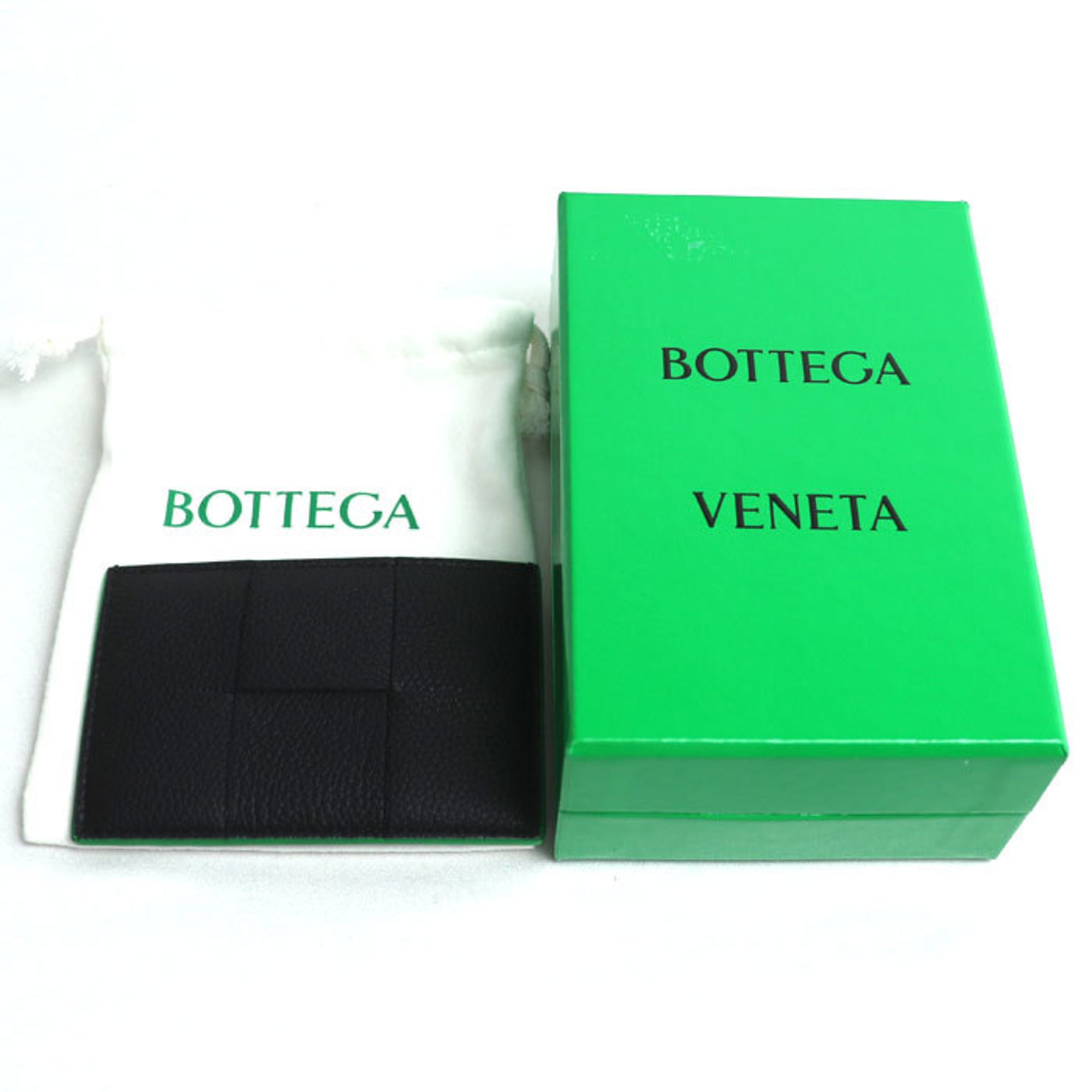 BOTTEGAVENETA Cassette Credit Card Case Black Parakeet 649597V1Q741045 Men's