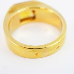 Cartier Tank Citrine Ring, 18K Yellow Gold, #57, Men's