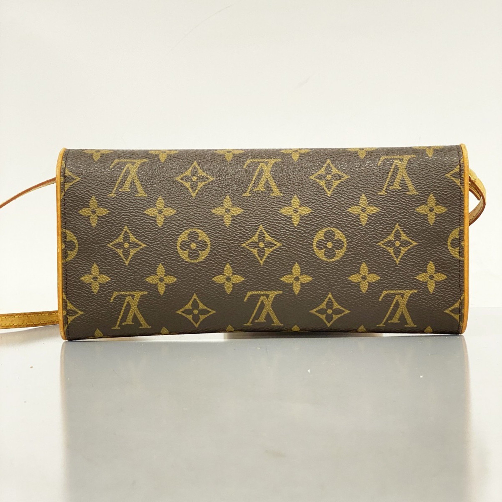 Louis Vuitton Shoulder Bag Monogram Pochette Twin GM M51852 Brown Women's