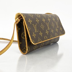 Louis Vuitton Shoulder Bag Monogram Pochette Twin GM M51852 Brown Women's