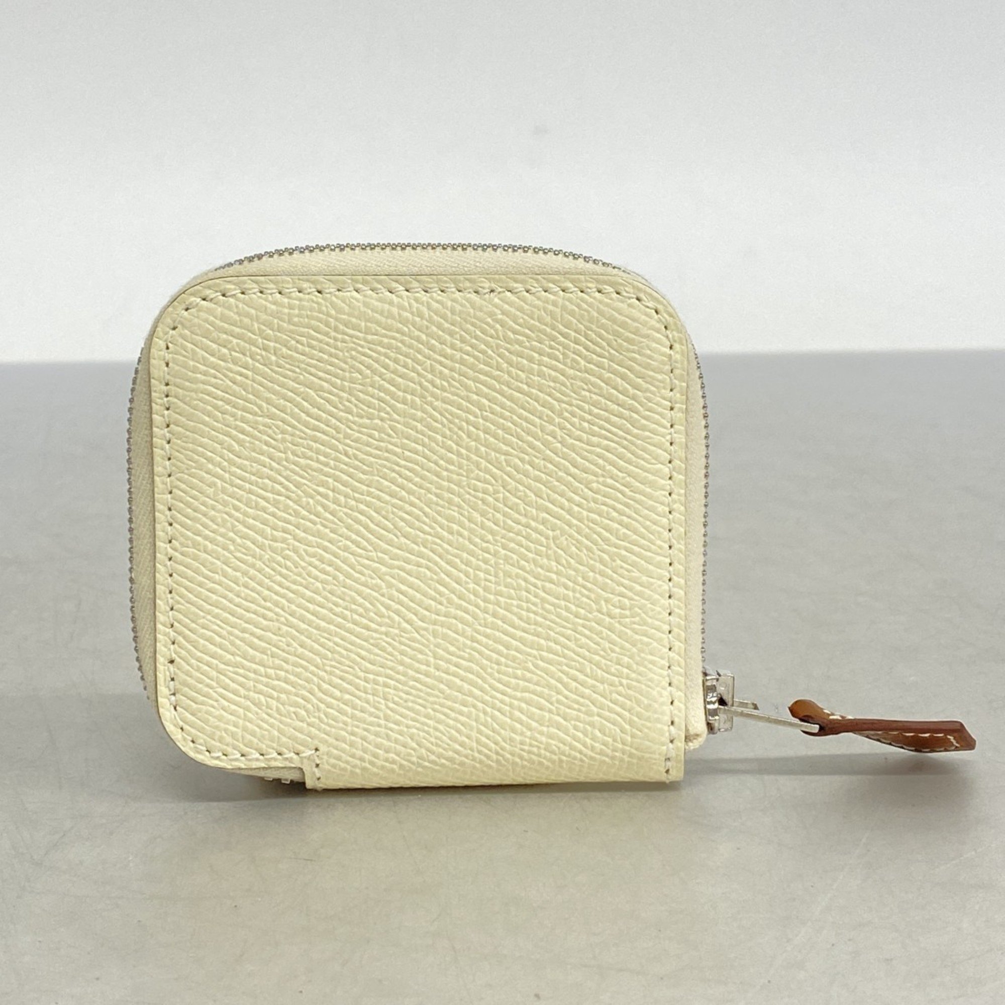 Hermes Wallet/Coin Case Azap Silk In Coin Veau Epsom Nata Z Stamp Ladies