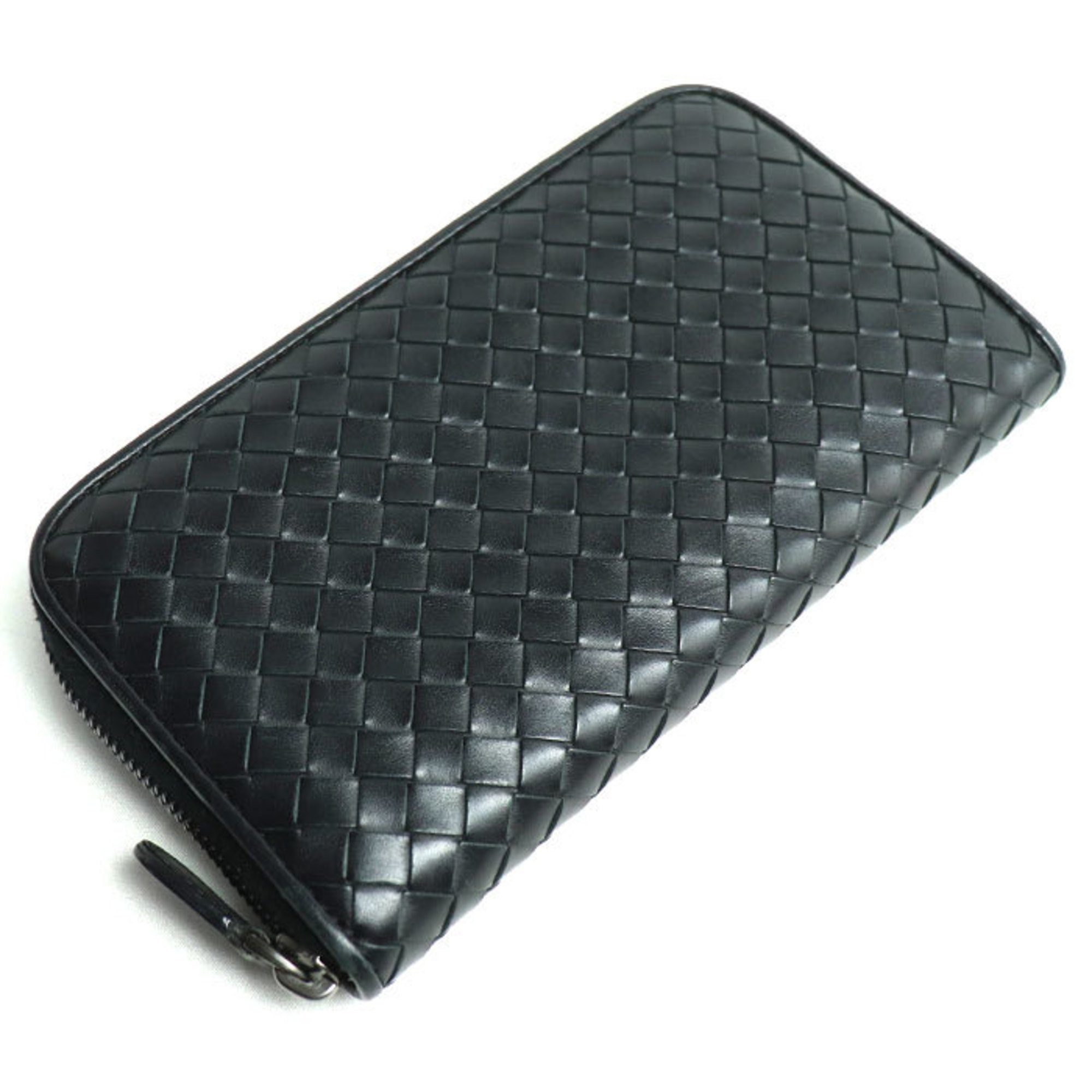 BOTTEGAVENETA Bottega Veneta Intrecciato Long Wallet Round Black 114076 V4651 1000 Men's