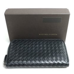 BOTTEGAVENETA Bottega Veneta Intrecciato Long Wallet Round Black 114076 V4651 1000 Men's