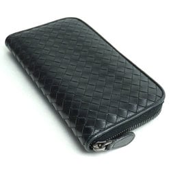 BOTTEGAVENETA Bottega Veneta Intrecciato Long Wallet Round Black 114076 V4651 1000 Men's