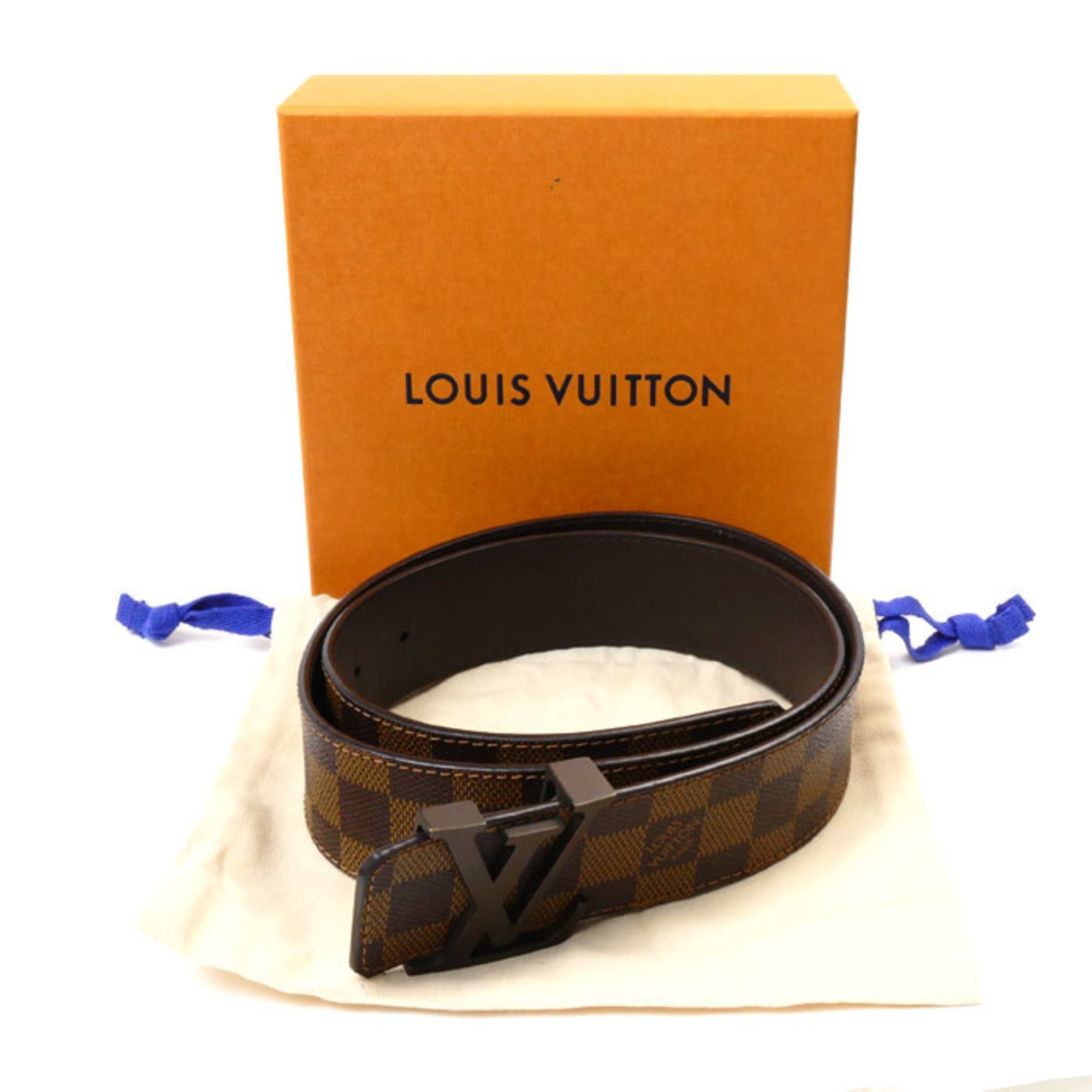 LOUIS VUITTON Louis Vuitton LV Initial 40MM Belt Damier Brown M9807 Men's