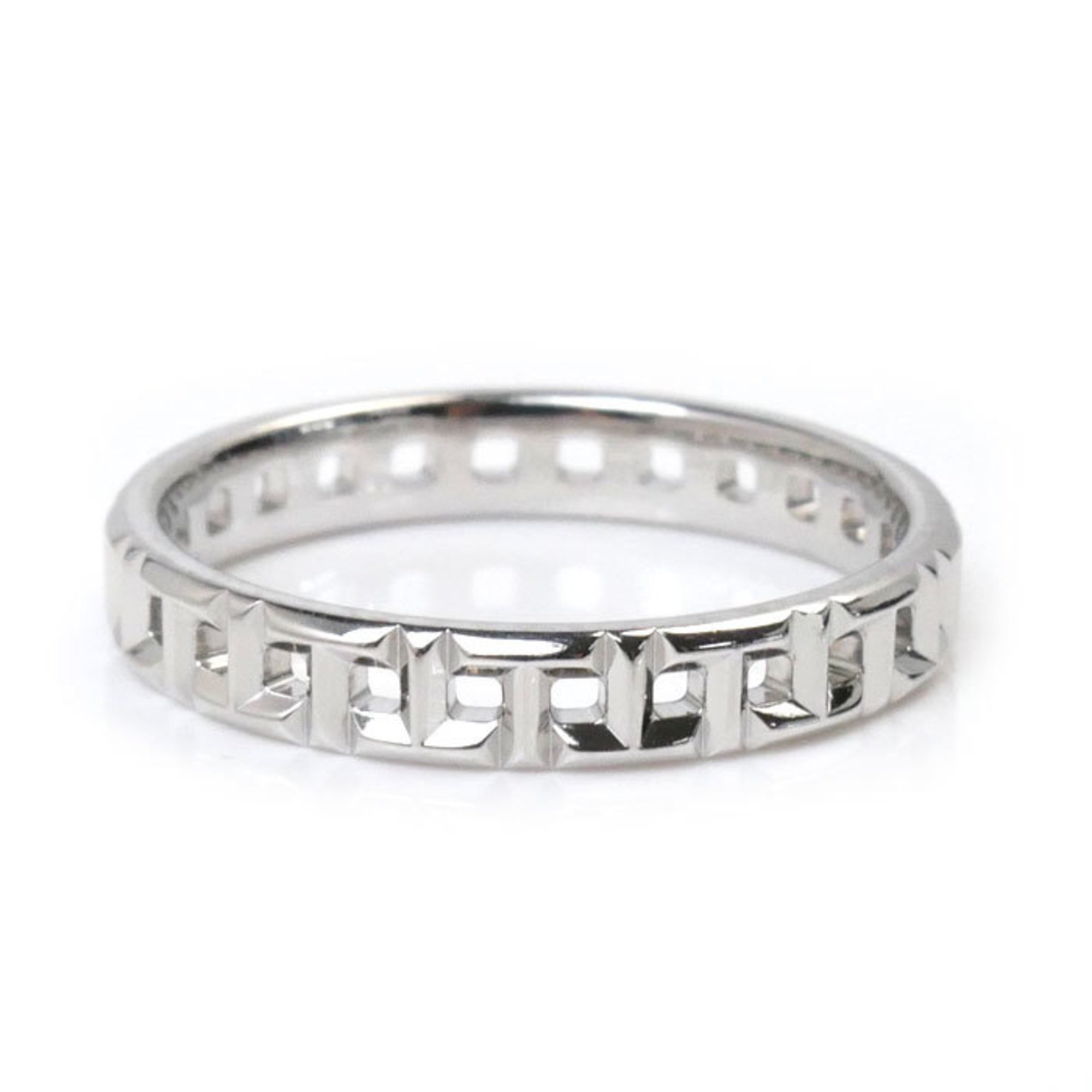 TIFFANY&Co. Tiffany K18WG White Gold T True Narrow Ring 62508396 Size 16.5 3.6g Women's