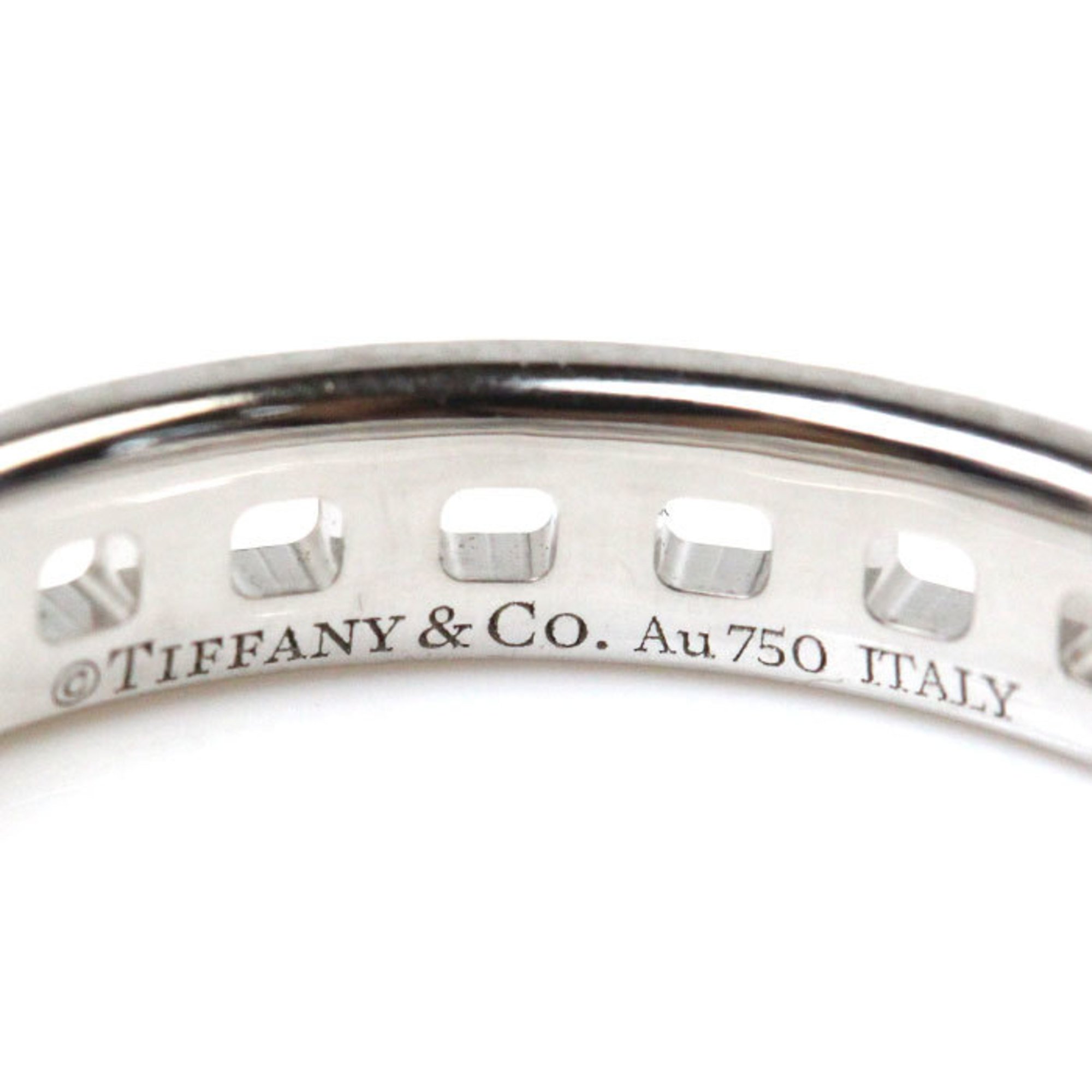 TIFFANY&Co. Tiffany K18WG White Gold T True Narrow Ring 62508396 Size 16.5 3.6g Women's