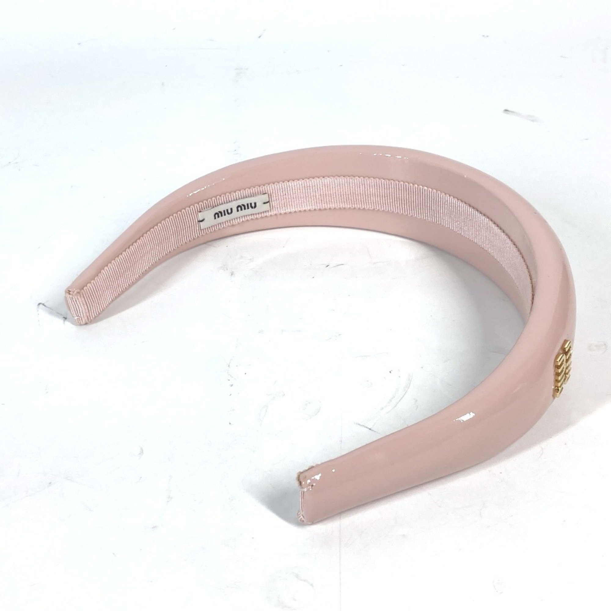 Miu Miu MIUMIU 5IH025 Hairband Headband Enamel Women's Pink