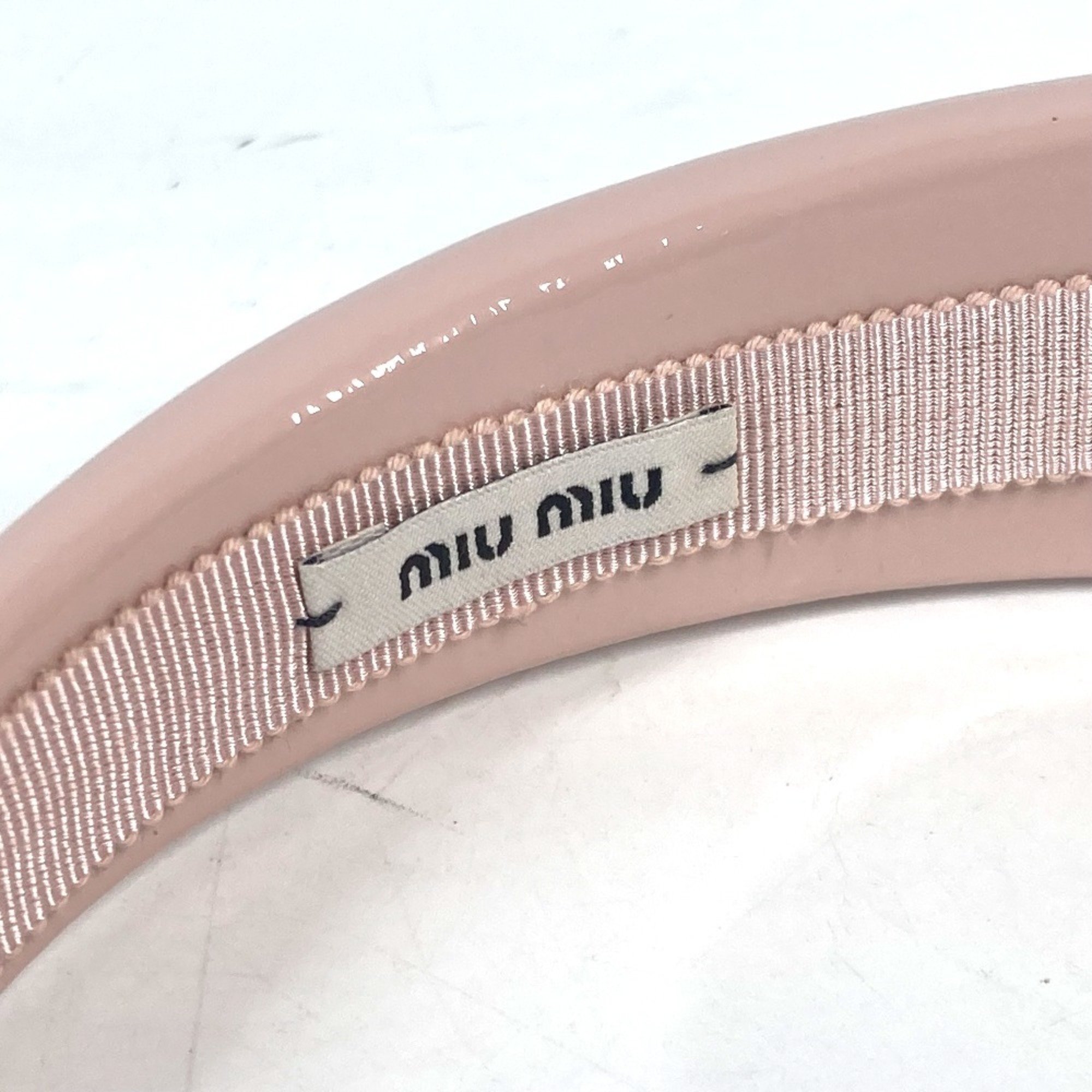 Miu Miu MIUMIU 5IH025 Hairband Headband Enamel Women's Pink