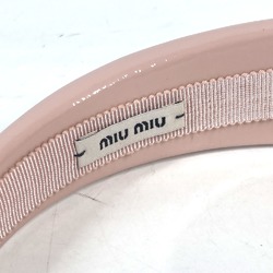 Miu Miu MIUMIU 5IH025 Hairband Headband Enamel Women's Pink