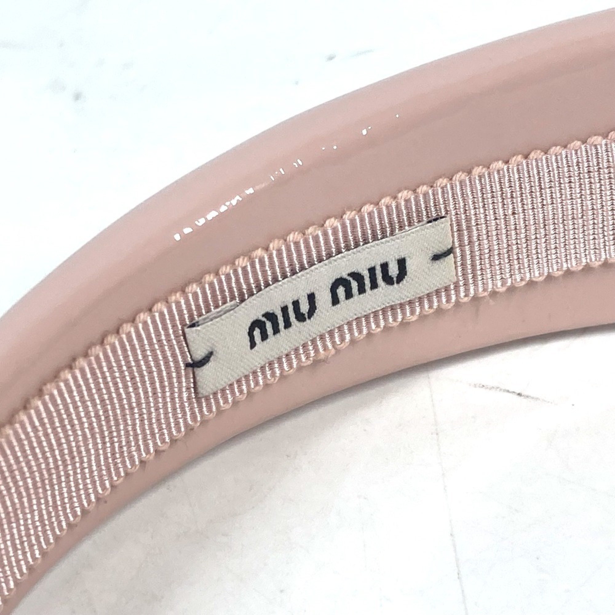 Miu Miu MIUMIU 5IH025 Hairband Headband Enamel Women's Pink