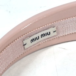 Miu Miu MIUMIU 5IH025 Hairband Headband Enamel Women's Pink