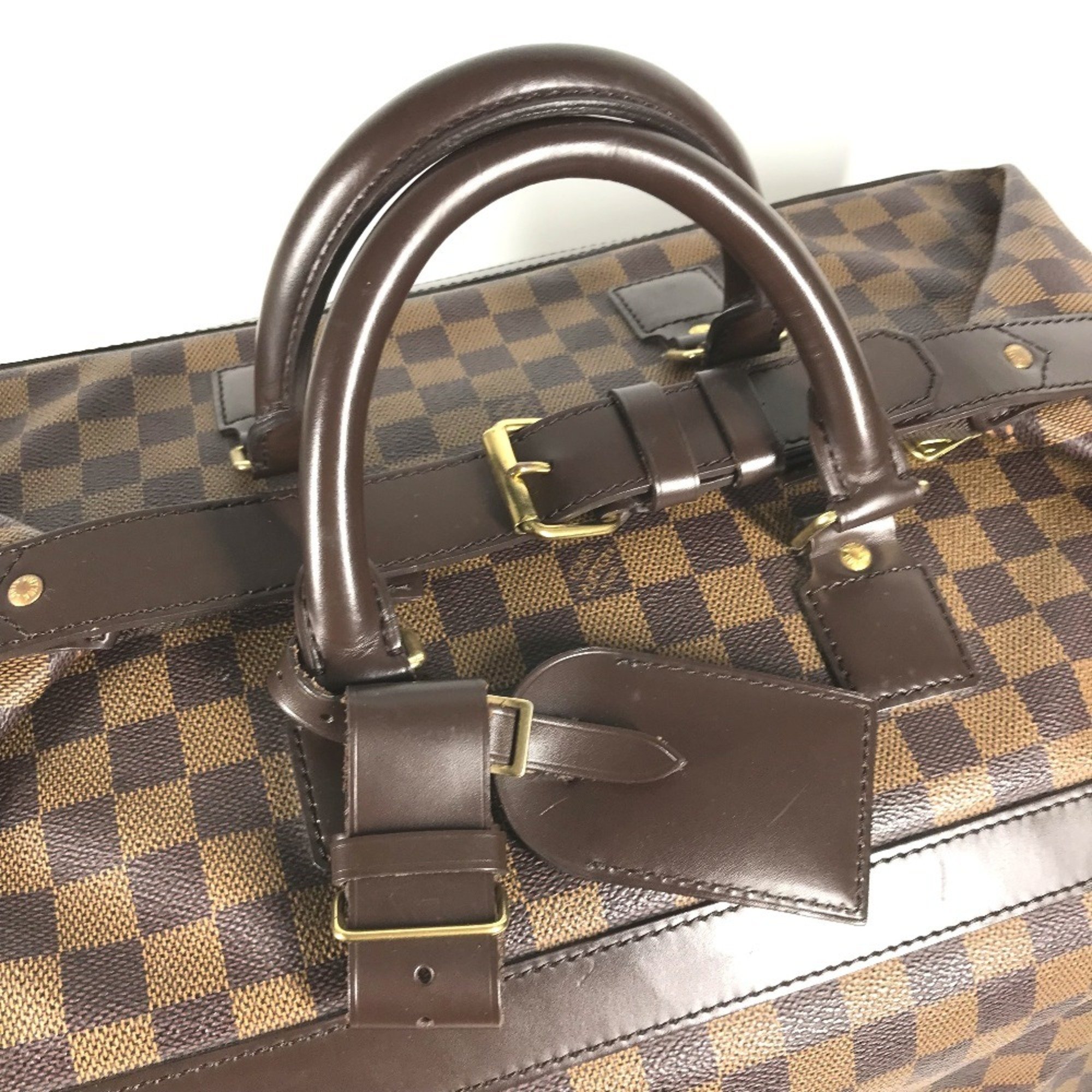 LOUIS VUITTON N41160 Damier Grimo 45 Travel Bag Handbag Boston Canvas Men's Women's Ebene Brown