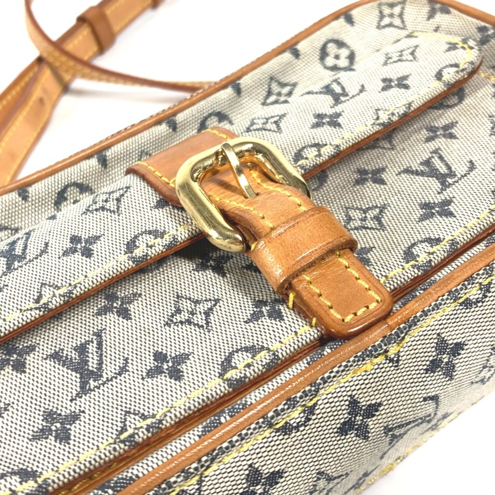 LOUIS VUITTON M92004 Monogram Juliette MM Pochette Shoulder Bag Canvas Women's Blue