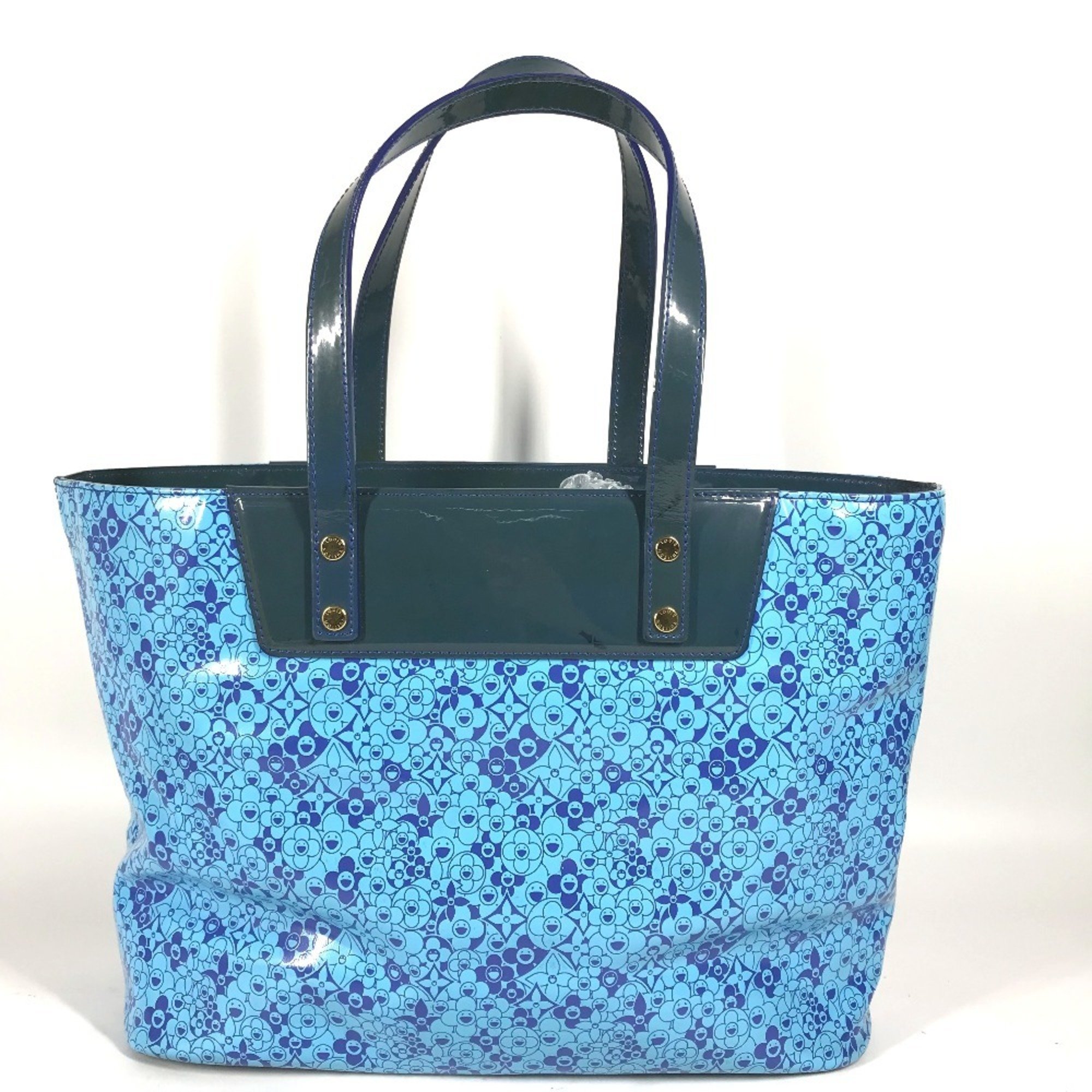 LOUIS VUITTON Louis Vuitton M93161 Cosmic Blossom PM Shoulder Bag Takashi Murakami Tote Leather Women's Blue