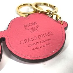 MCM CRAIG & KARL collaboration Craig Karl glasses design bag charm keychain leather men's women's pink