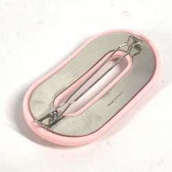 MIUMIU Miu Hairpin Rhinestone Hair Barrette Plastic Women's Pink