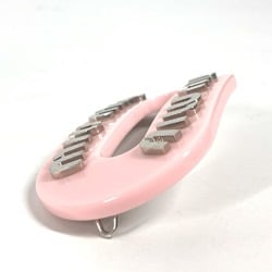 MIUMIU Miu Hairpin Rhinestone Hair Barrette Plastic Women's Pink