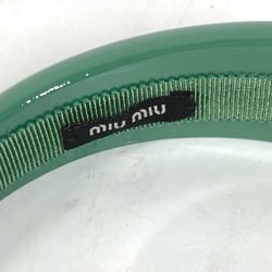 MIUMIU Miu Hair Headband Hairband Patent Leather Women's Green