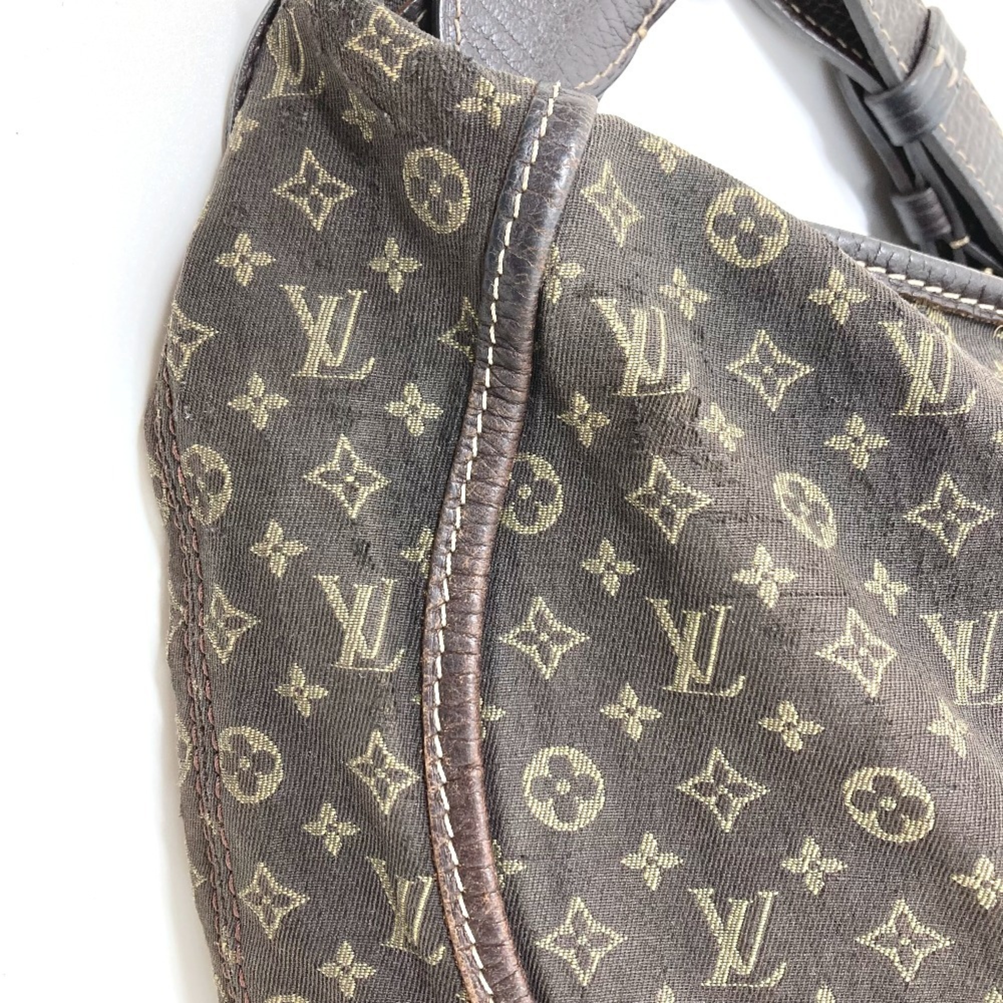 LOUIS VUITTON M95619 Monogram Run Manon MM Shoulder Bag Canvas Women's Brown