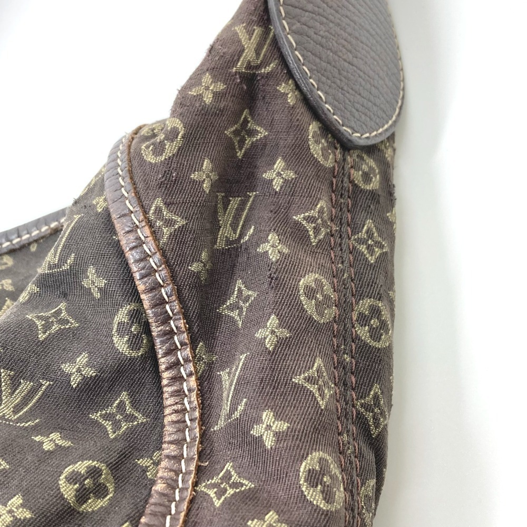 LOUIS VUITTON M95619 Monogram Run Manon MM Shoulder Bag Canvas Women's Brown