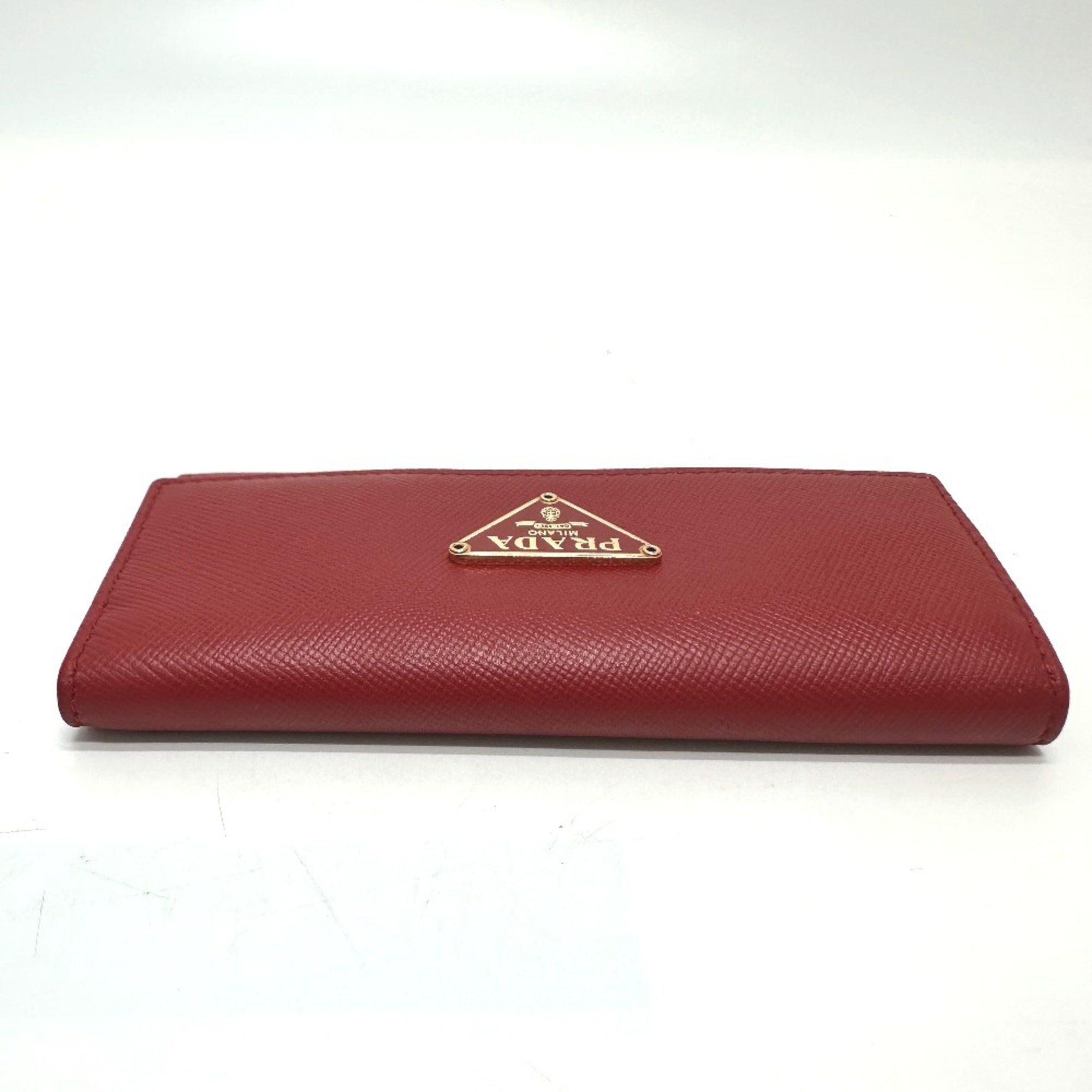 PRADA 1M0223 Triangle Plate 6-ring Key Case for Women, Red