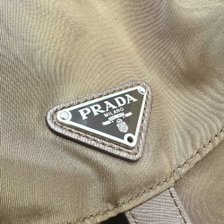 PRADA BZ0032 Triangle Plate Backpack Nylon Women's Brown