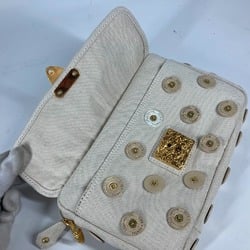 LOUIS VUITTON M95407 Polka Dots Panama Tinkerbell Handbag with Bell Canvas Women's Ivory White