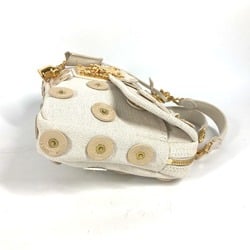 LOUIS VUITTON M95407 Polka Dots Panama Tinkerbell Handbag with Bell Canvas Women's Ivory White