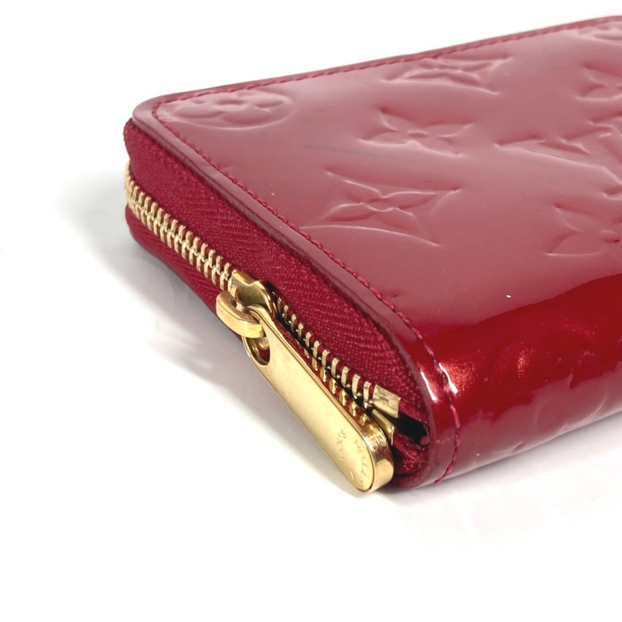 LOUIS VUITTON M93608 Monogram Vernis Zippy Coin Purse Wallet Round Wallet/Coin Case Women's Pomme d'Amour Red