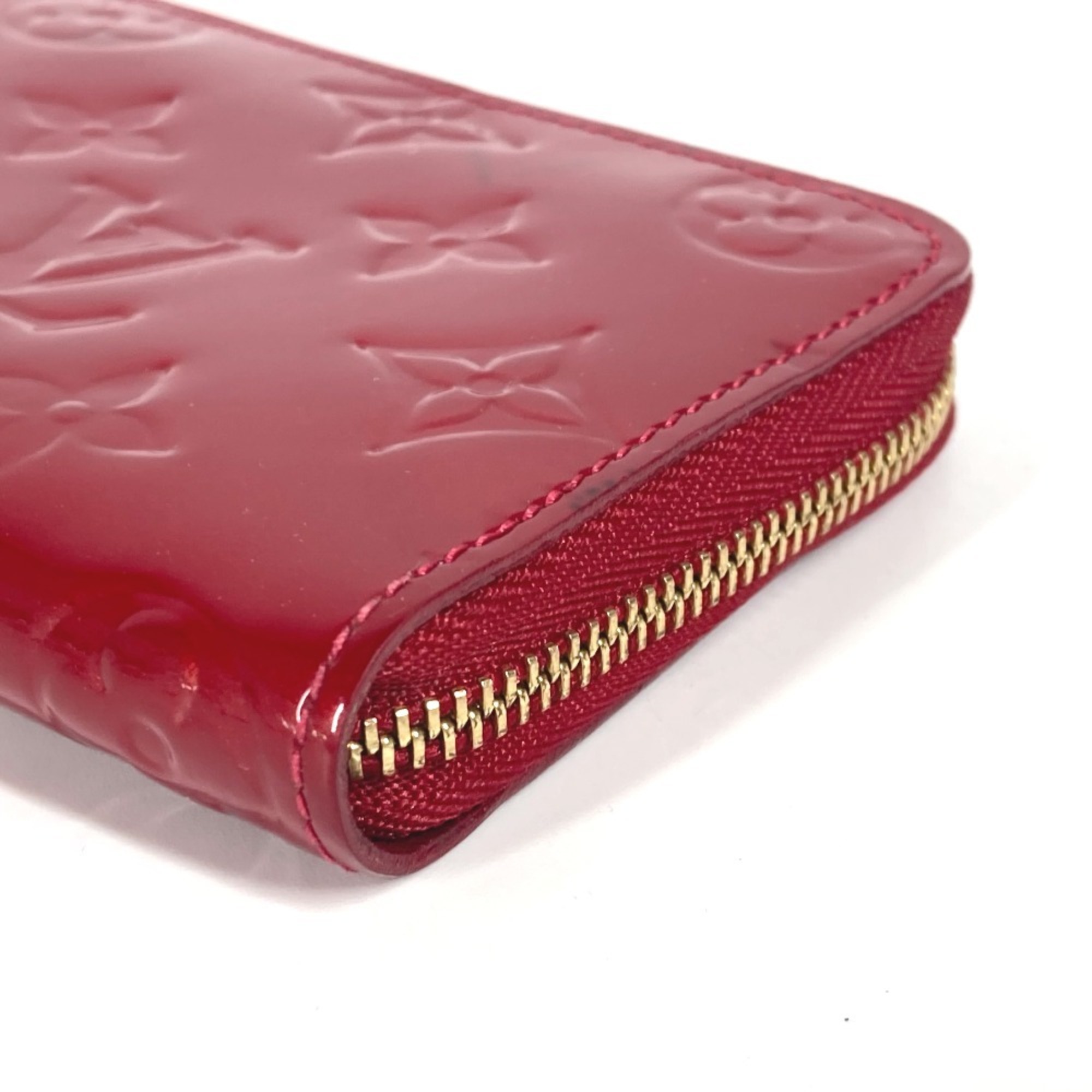 LOUIS VUITTON M93608 Monogram Vernis Zippy Coin Purse Wallet Round Wallet/Coin Case Women's Pomme d'Amour Red