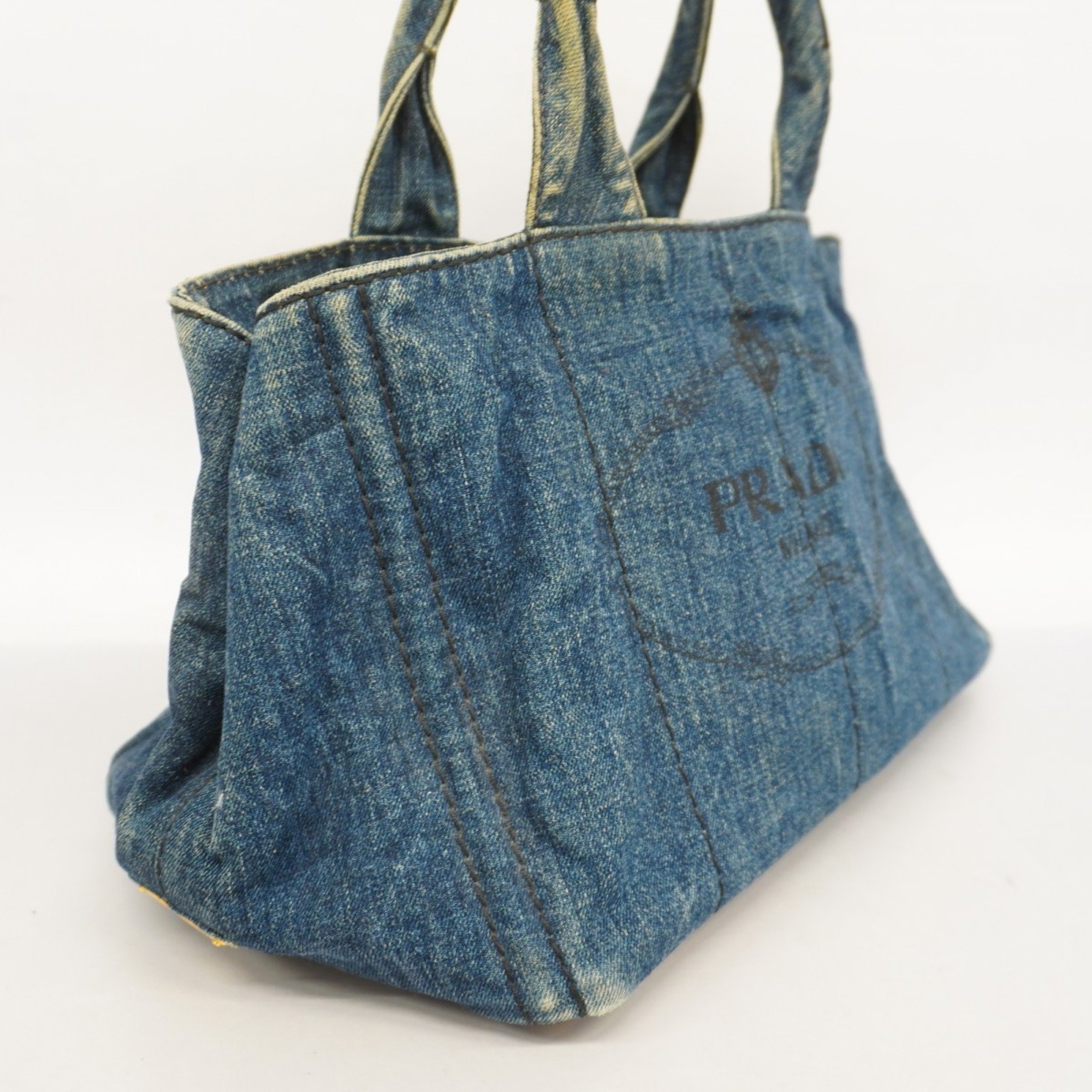 Prada tote bag canapa denim blue ladies